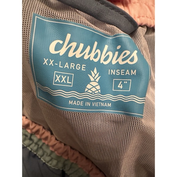 Chubbies Shorties Classic Swim Trunks Thr Gravel Roads Blue‎ 4" Mens XXL New - Picture 6 of 7